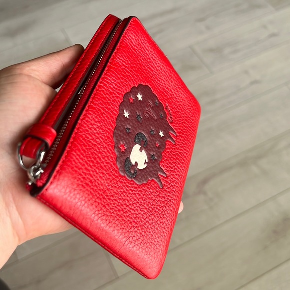 Coach Corner Zip Wristlet With Aries - Picture 3 of 6